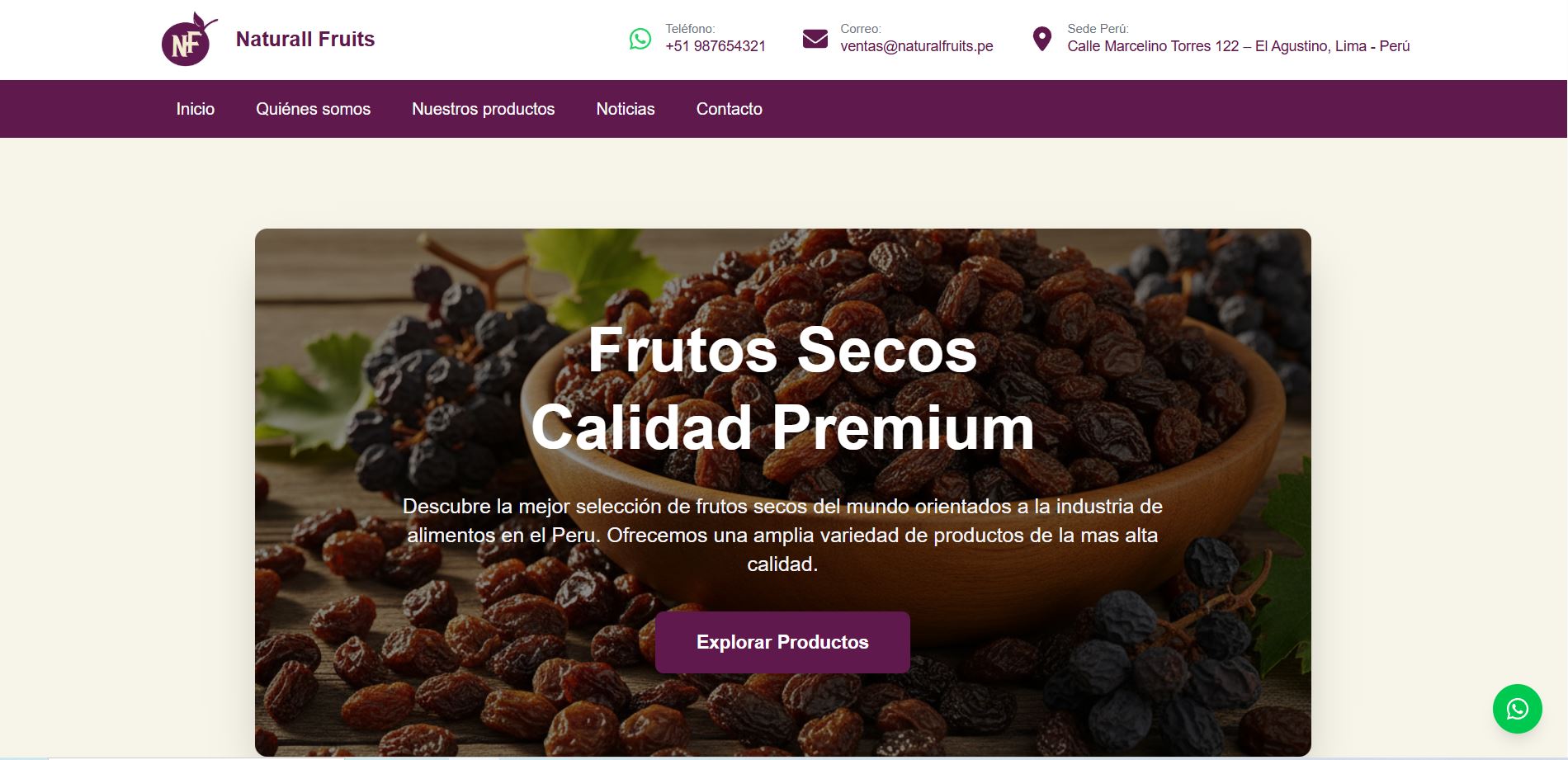 Sitio web de Naturall